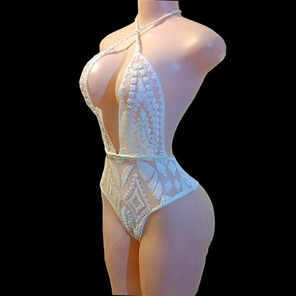 Allele Sequin one piece monokini