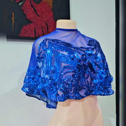 Bleu Sequin cover up