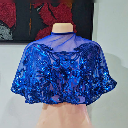 Bleu Sequin cover up