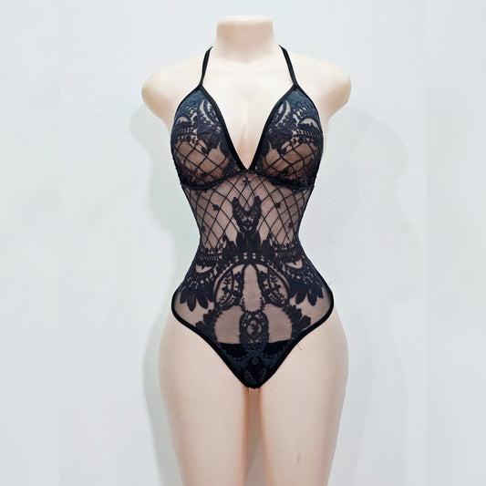 Gia sheer embroidery monokini