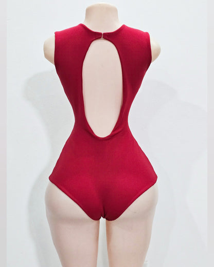 Red glitter twinkle swimsuit