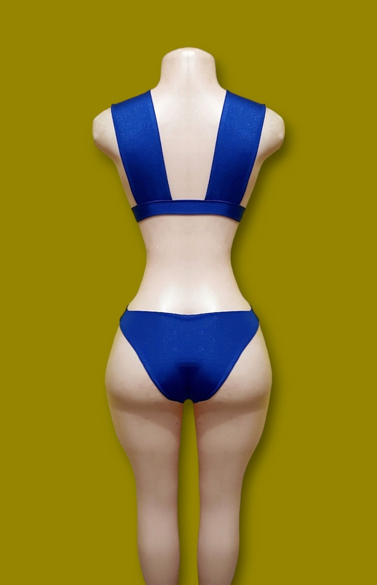 Bondage trap one piece spandex swimsuit