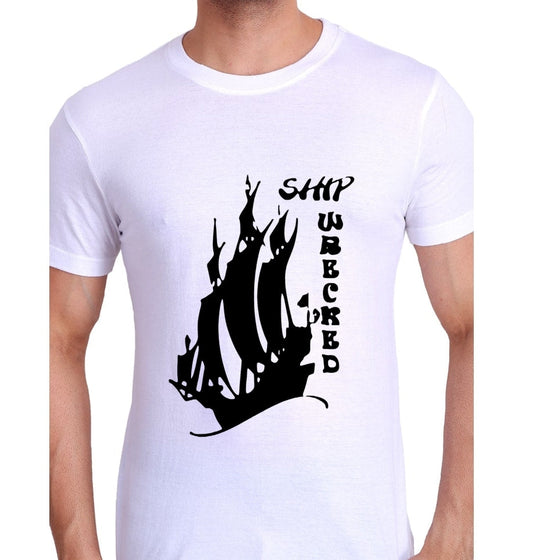 Round neck Ship Wrecked t-shirt.