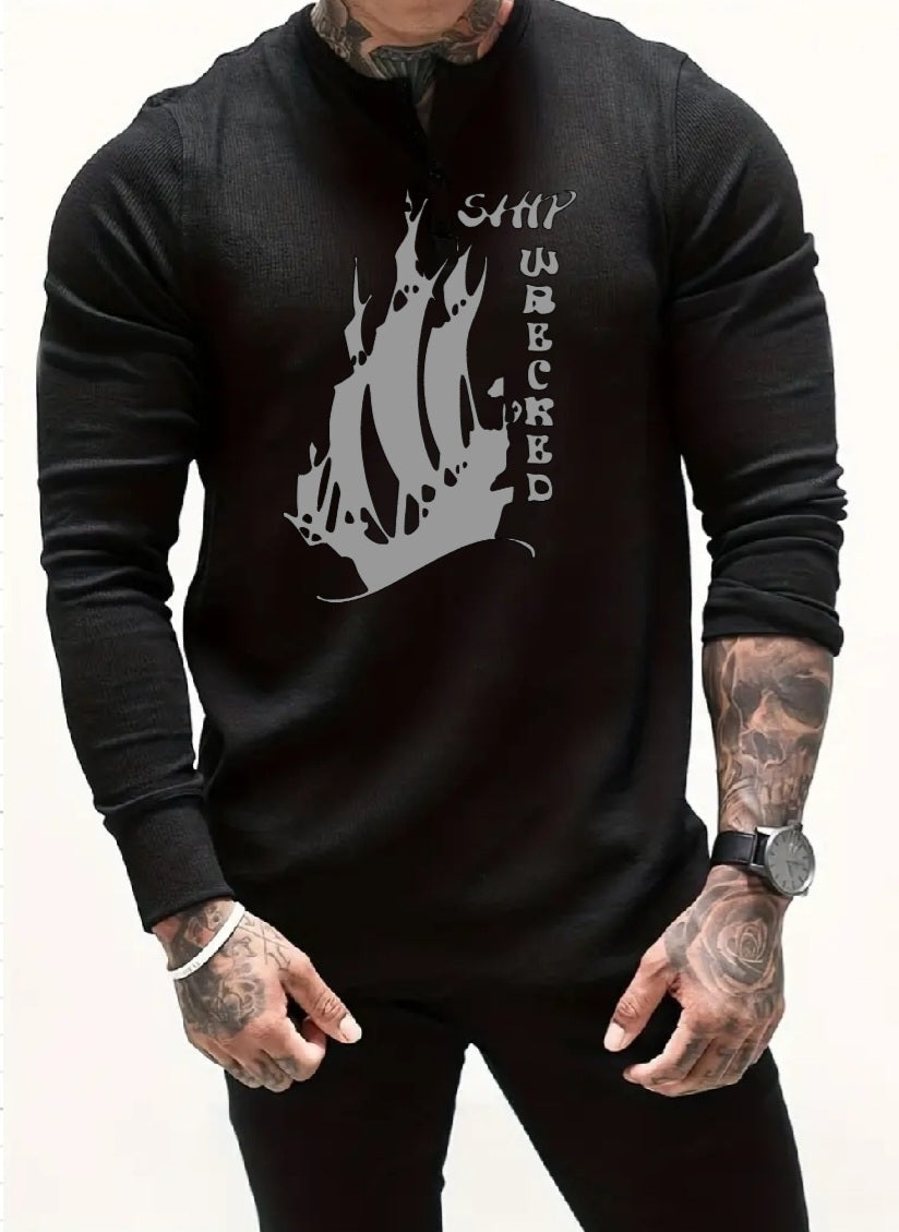 Ship wrecked long sleeve tshirt