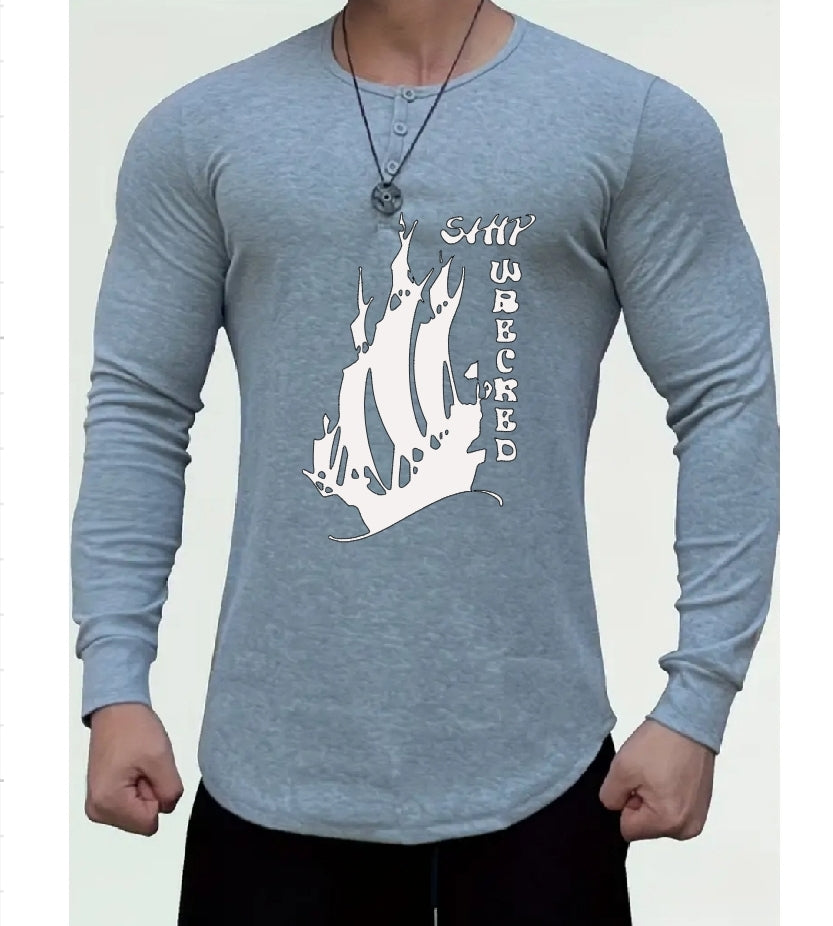 Ship wrecked long sleeve tshirt