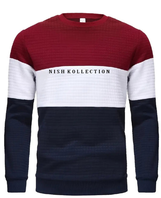 Nish Kollection long sleeve three colour tshirt