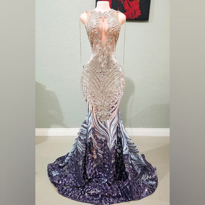 DyNasty Rhinestone Sequin Mermaid Dress