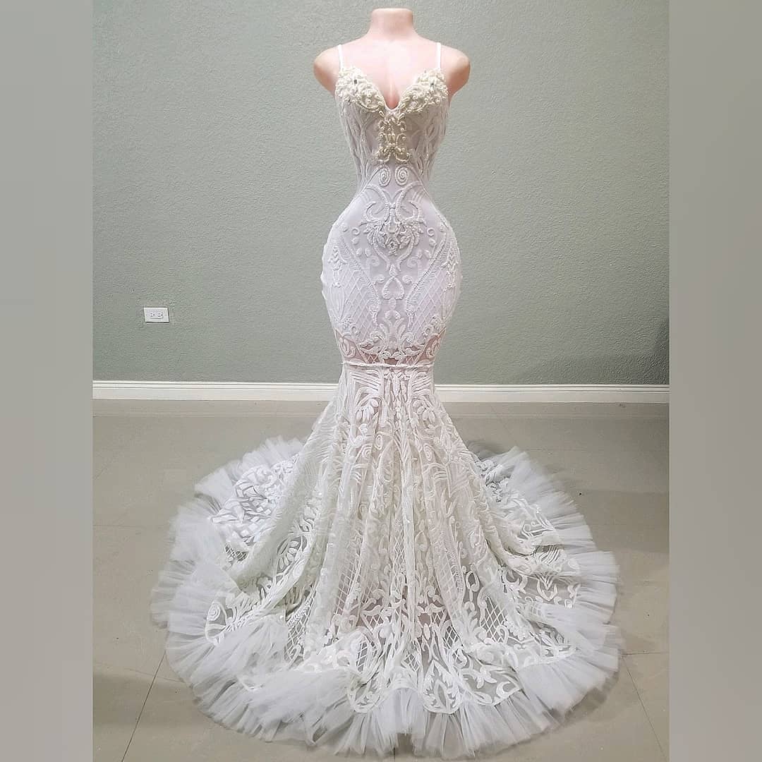 Jazmine Pearl Mermaid Gown