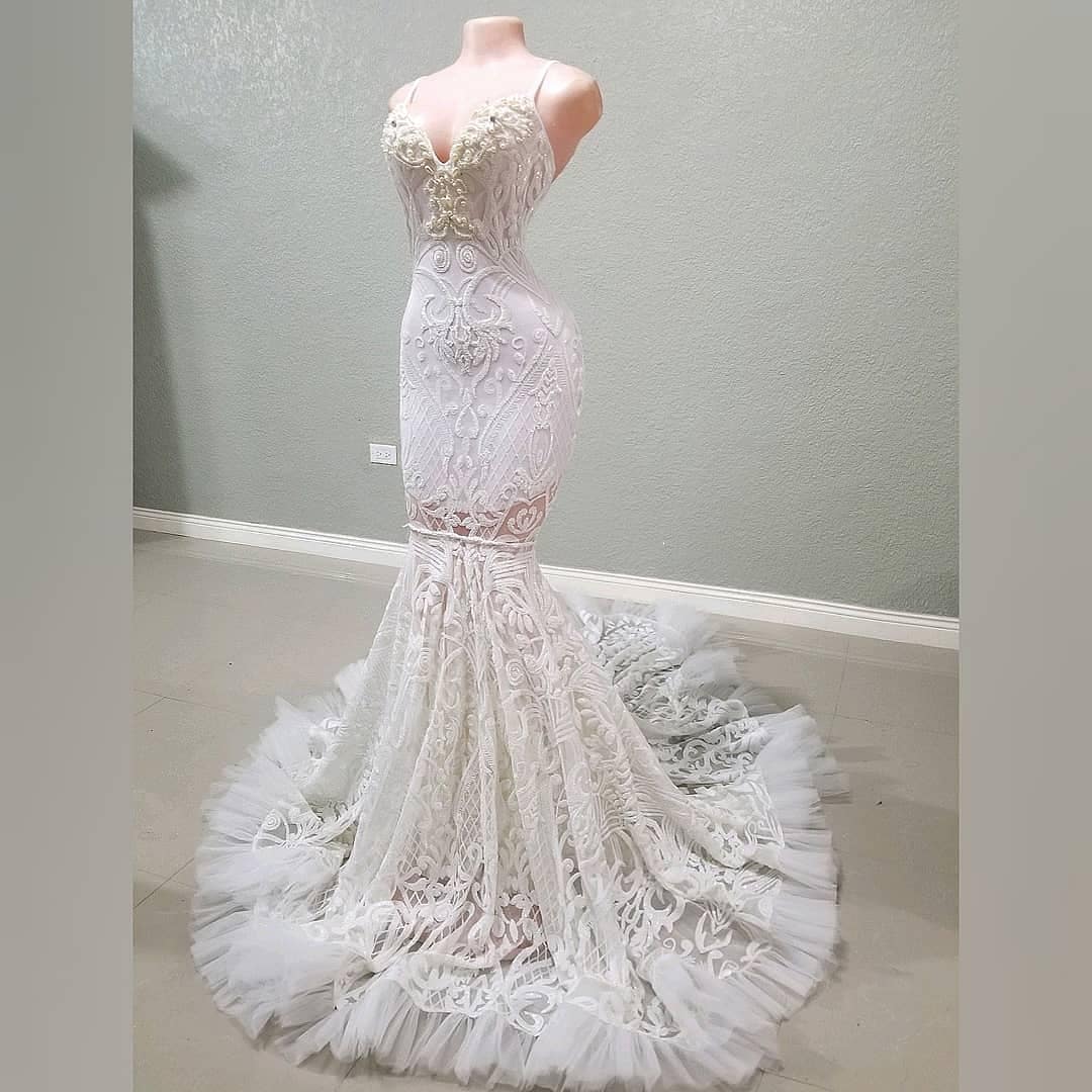 Jazmine Pearl Mermaid Gown